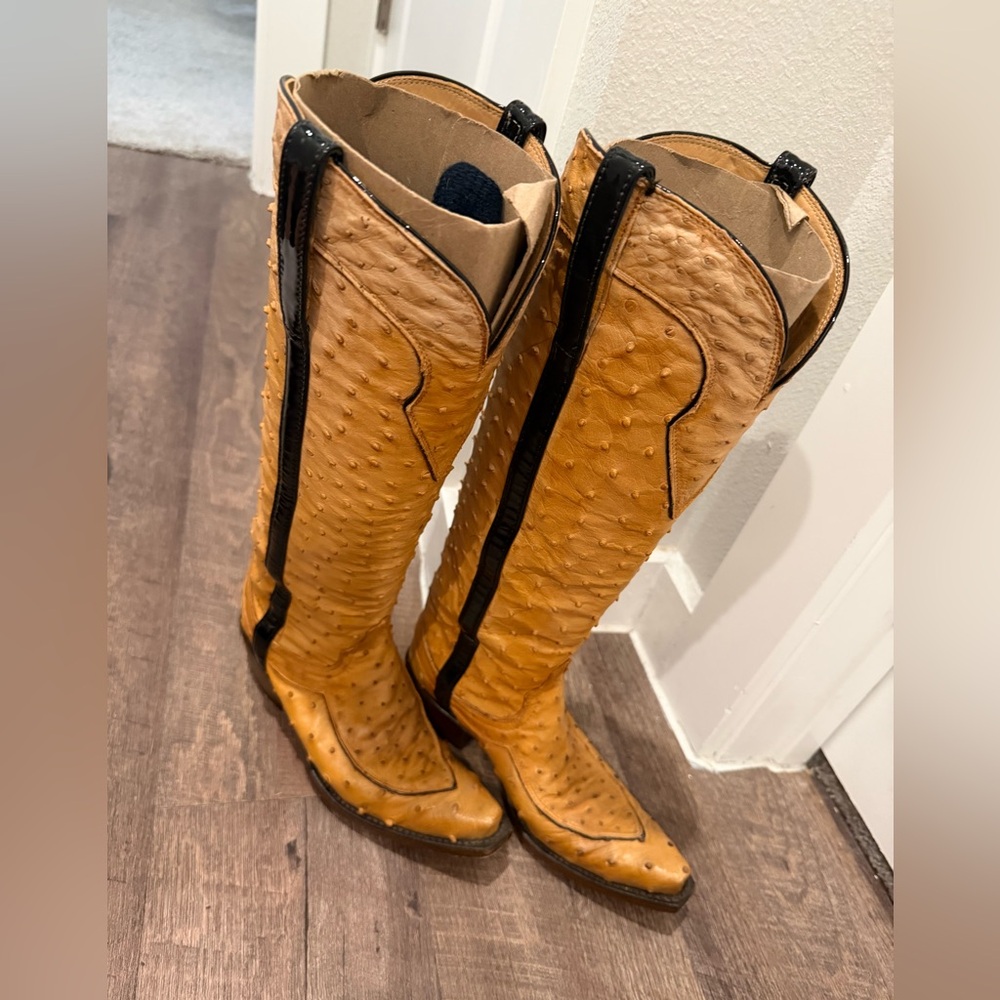 LUCCHESE Marilyn Butterscotch Boots size 7 - Picture 6 of 10